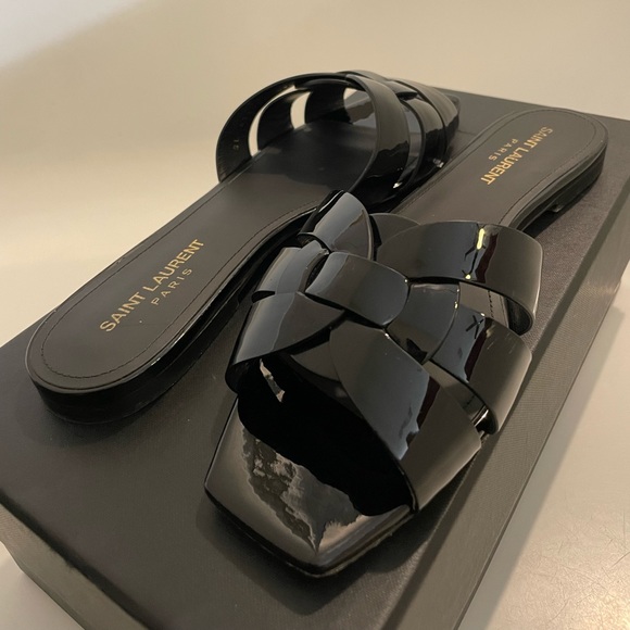 YSL Saint Laurent Nu Pieds Slide Sandal Shoes EU 38.5 - Picture 2 of 12